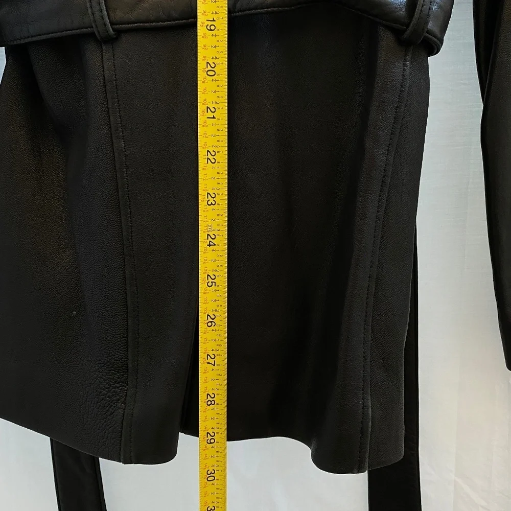 Women's Vintage 100% Lamb Leather Coat | Adler Collection | Black | Size: Small - Picture 8 of 10